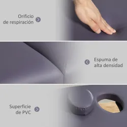 Camilla de Masaje Plegable con Marco de Madera con Altura Regulable y Bolsa de Transporte 186x60x61-87 cm Púrpura - Ogal.Es