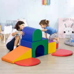 Juego de 7 Bloques de Espuma para Niños Bloques de Construcción Figuras de Construcción para Escalar y Gatear Mu... - Ogal.Es
