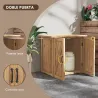 Caseta de Jardín Exterior de Madera con 2 Puertas Magnéticas para Almacenamiento de Herramientas 77x55x72 cm Marrón - Ogal.Es