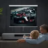 Pantalla Proyector de 84 Pulgadas Formato 4:3 4K Pantalla de Proyección Montaje en Pared o Techo Blanco - Ogal.Es