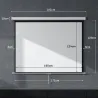 Pantalla Proyector de 84 Pulgadas Formato 4:3 4K Pantalla de Proyección Montaje en Pared o Techo Blanco - Ogal.Es