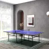 Mesa de Ping-Pong Plegable con 4 Ruedas Red 2 Palas y 3 Pelotas para Interior y Exterior 274x152,5x75,5 cm Azul - Ogal.Es
