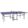 Mesa de Ping-Pong Plegable con 4 Ruedas Red 2 Palas y 3 Pelotas para Interior y Exterior 274x152,5x75,5 cm Azul - Ogal.Es