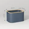 Cesto de la Ropa Sucia Plegable 36 L con Asas para Baño Dormitorio Lavadero 44,3x33,3x26,5 cm Gris - Ogal.Es