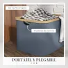 Cesto de la Ropa Sucia Plegable 36 L con Asas para Baño Dormitorio Lavadero 44,3x33,3x26,5 cm Gris - Ogal.Es