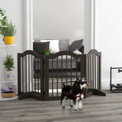 Barrera de Seguridad Plegable para Perros Pequeños Rejilla de Protección de 3 Paneles con Patas 154,5x29,5x61 cm... - Ogal.Es