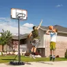 Canasta de Baloncesto de Exterior con Altura Ajustable 182-213 cm Ruedas Base Rellenable Negro - Ogal.Es