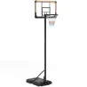Canasta de Baloncesto de Exterior con Altura Ajustable 182-213 cm Ruedas Base Rellenable Negro - Ogal.Es