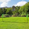 Red con Soporte con 2 Raquetas y 3 Volantes de Bádminton y 2 Palas y 2 Bolas de Pickleball y Pelota de Voleibol - Ogal.Es