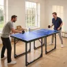 Mesa de Ping-Pong Plegable con Red y Marco de Acero para Interior 182x91x76 cm Azul - Ogal.Es