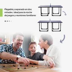 Mesa de Ping-Pong Plegable con Red y Marco de Acero para Interior 182x91x76 cm Azul - Ogal.Es