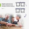 Mesa de Ping-Pong Plegable con Red y Marco de Acero para Interior 182x91x76 cm Azul - Ogal.Es