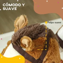 Caballo Balancín para Niños de 18-36 Mesas con Sonido Asas Cinturón de Seguridad Carga 25 kg 68x33x45 cm Marrón - Ogal.Es