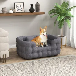 Cama para Mascotas con 2 Almohadas Colchón para Perros Antideslizante con Funda Extraíble y Lavable 90x60x35 cm ... - Ogal.Es