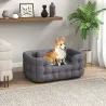 Cama para Mascotas con 2 Almohadas Colchón para Perros Antideslizante con Funda Extraíble y Lavable 90x60x35 cm ... - Ogal.Es