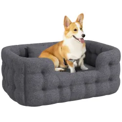 Cama para Mascotas con 2 Almohadas Colchón para Perros Antideslizante con Funda Extraíble y Lavable 90x60x35 cm ... - Ogal.Es