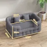 Cama para Mascotas con 2 Almohadas Colchón para Perros Antideslizante con Funda Extraíble y Lavable 90x60x35 cm ... - Ogal.Es