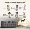 Cama para Mascotas con 2 Almohadas Colchón para Perros Antideslizante con Funda Extraíble y Lavable 90x60x35 cm ... - Ogal.Es