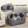 Cama para Mascotas con 2 Almohadas Colchón para Perros Antideslizante con Funda Extraíble y Lavable 90x60x35 cm ... - Ogal.Es