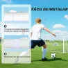 Portería de Fútbol con Soporte de Metal y Red para Entrenamiento de Fútbol en Jardín Aire Libre 186x62x123 cm Bl... - Ogal.Es