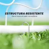 Portería de Fútbol con Soporte de Metal y Red para Entrenamiento de Fútbol en Jardín Aire Libre 186x62x123 cm Bl... - Ogal.Es