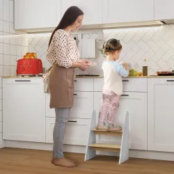 Taburete para Niños de 2 Peldaños Torre de Aprendizaje para Niños de +3 Años para Baño Cocina Librería Dormitori... - Ogal.Es