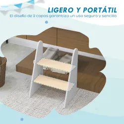 Taburete para Niños de 2 Peldaños Torre de Aprendizaje para Niños de +3 Años para Baño Cocina Librería Dormitori... - Ogal.Es