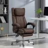 Silla de Masaje con 6 Puntos de Masaje con Altura Ajustable Control Remoto Reposapiés y Reposacabezas Marrón Oscuro - Ogal.Es