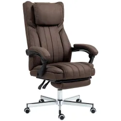Silla de Masaje con 6 Puntos de Masaje con Altura Ajustable Control Remoto Reposapiés y Reposacabezas Marrón Oscuro - Ogal.Es