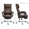 Silla de Masaje con 6 Puntos de Masaje con Altura Ajustable Control Remoto Reposapiés y Reposacabezas Marrón Oscuro - Ogal.Es