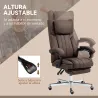 Silla de Masaje con 6 Puntos de Masaje con Altura Ajustable Control Remoto Reposapiés y Reposacabezas Marrón Oscuro - Ogal.Es