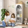 Estantería para Libros Infantil de 3 Niveles Estantería Infantil para Guarderías Habitación Infantil Blanco y Na... - Ogal.Es