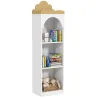 Estantería para Libros Infantil de 3 Niveles Estantería Infantil para Guarderías Habitación Infantil Blanco y Na... - Ogal.Es