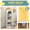 Estantería para Libros Infantil de 3 Niveles Estantería Infantil para Guarderías Habitación Infantil Blanco y Na... - Ogal.Es