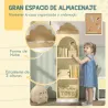 Estantería para Libros Infantil de 3 Niveles Estantería Infantil para Guarderías Habitación Infantil Blanco y Na... - Ogal.Es
