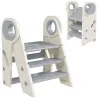 Torre de Aprendizaje Ajustable Escalera para Niños de +18 Meses Antideslizante para Baño Cocina Librería Gris y ... - Ogal.Es
