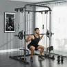 Máquina Multifunción de Musculación con Soporte para Sentadillas y Barra para Pesas para Entrenamiento Fitness N... - Ogal.Es