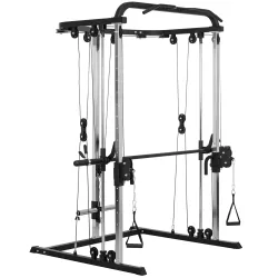 Máquina Multifunción de Musculación con Soporte para Sentadillas y Barra para Pesas para Entrenamiento Fitness N... - Ogal.Es
