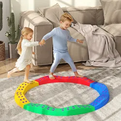 Vigas de Equilibrio para Niños de +3 Años de 8 Piezas Base Antideslizante para Entrenamiento de Equilibrio Multi... - Ogal.Es