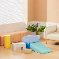 Juego de 4 Bloques Psicomotricidad para Niños Juguete para Aprendizaje para Escalar y Gatear Multicolor - Ogal.Es