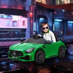 Coche Eléctrico para Niños de +3 Años Mercedes-Benz AMG GTR con Batería 12V Mando a Distancia Faros Bocina Músic... - Ogal.Es