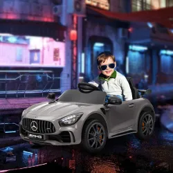Coche Eléctrico para Niños de +3 Años Mercedes-Benz AMG GTR con Batería 12V Mando a Distancia Faros Bocina Músic... - Ogal.Es