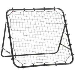 Red de Rebote Reboteador de Metal con Ángulo Ajustable para Entrenamiento de Deportes 96x80x96 cm Negro - Ogal.Es
