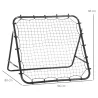 Red de Rebote Reboteador de Metal con Ángulo Ajustable para Entrenamiento de Deportes 96x80x96 cm Negro - Ogal.Es