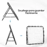 Red de Rebote Reboteador de Metal con Ángulo Ajustable para Entrenamiento de Deportes 96x80x96 cm Negro - Ogal.Es
