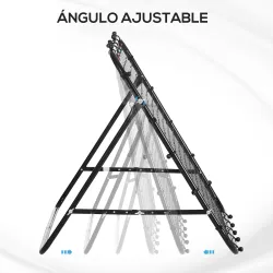 Red de Rebote Reboteador de Metal con Ángulo Ajustable para Entrenamiento de Deportes 96x80x96 cm Negro - Ogal.Es