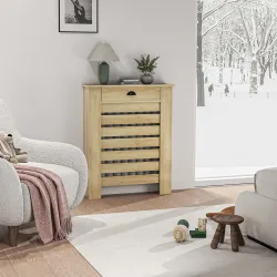 Cubre Radiadores de MDF con Cajón Cubierta para Radiador para Salón Dormitorio Pasillo 78x19x95,5 cm Roble - Ogal.Es