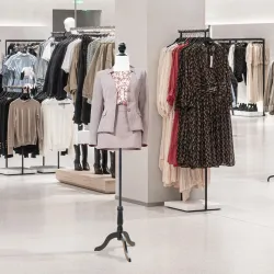 Maniquí Mujer Ajustable a 130-168 cm con Trípode de Madera 50 Alfileres de Colores para Fotografía de Moda Blanco - Ogal.Es