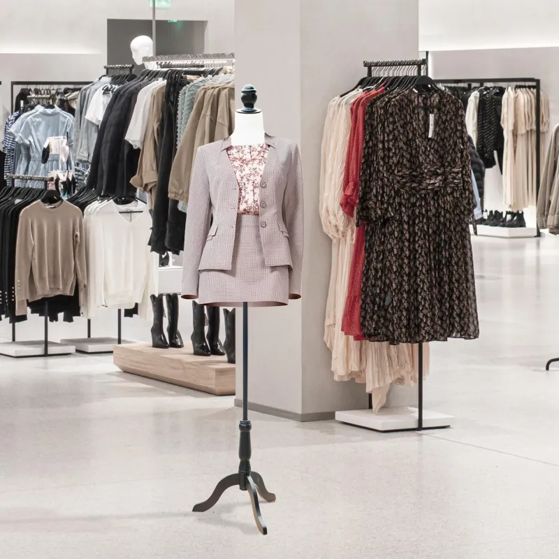 Maniquí Mujer Ajustable a 130-168 cm con Trípode de Madera 50 Alfileres de Colores para Fotografía de Moda Blanco - Ogal.Es