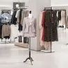 Maniquí Mujer Ajustable a 130-168 cm con Trípode de Madera 50 Alfileres de Colores para Fotografía de Moda Blanco - Ogal.Es